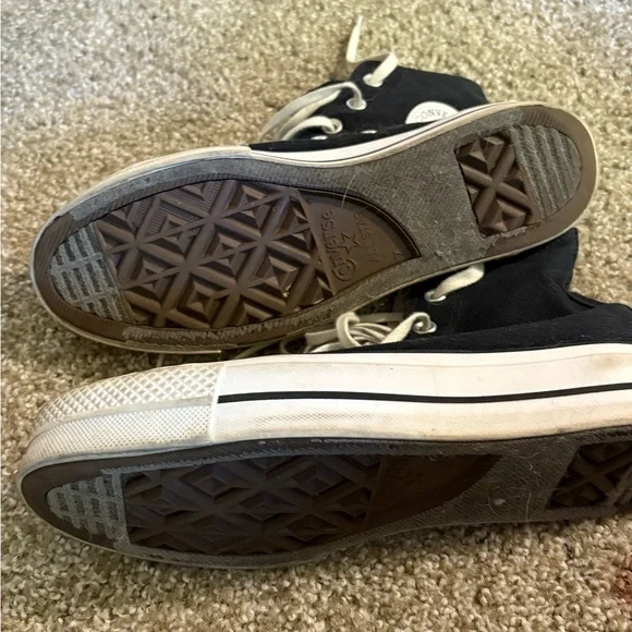 Converse Black and White High-Top Sneakers - Picture 2 of 3